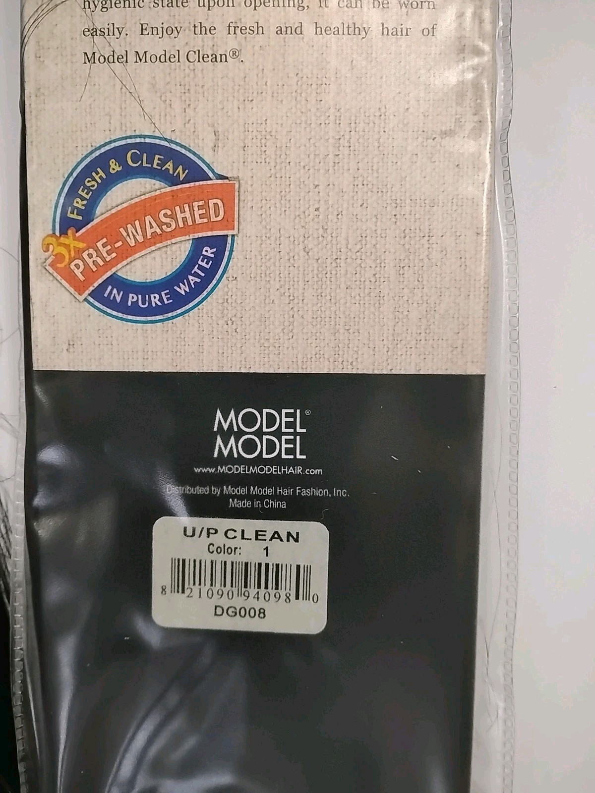 2 Packs MODEL MODEL Clean 100% Human Hair Weave Extension Yaky washed _8″_#1
