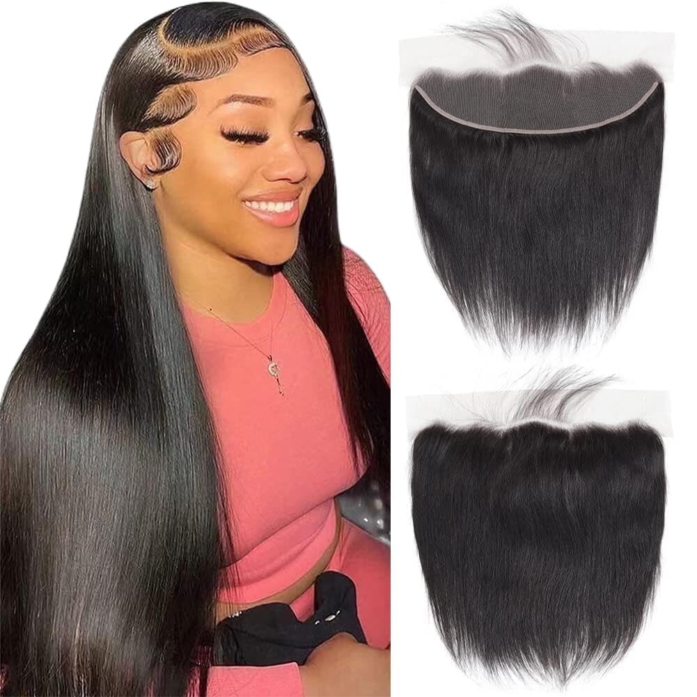 18A 13×4 Lace Frontal 10Inch Swiss Lace Pre Bleached Knots Pre Plucked Straig…