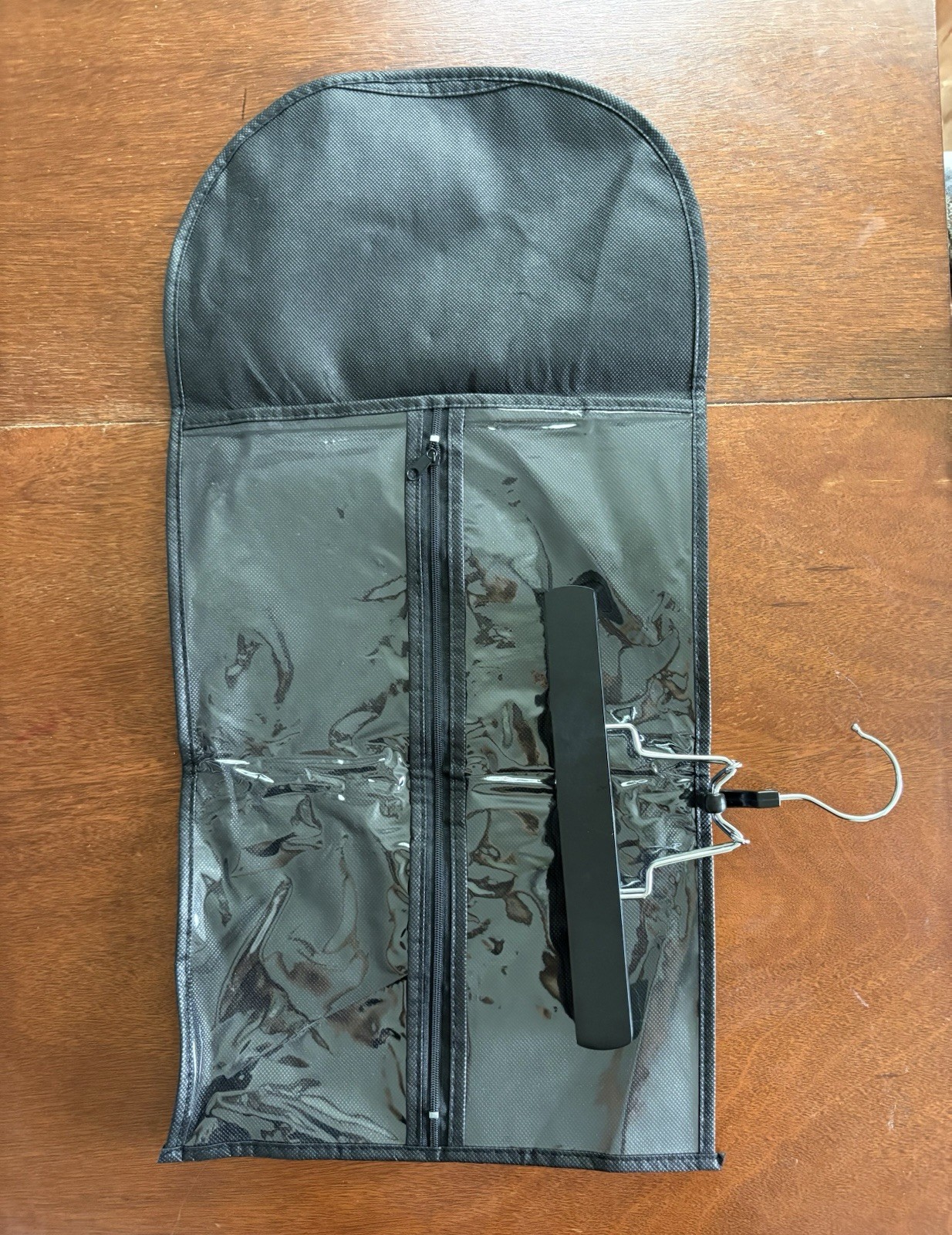 Hair Extension Storage Bag Anti-Slip Hanger, Clear Front, Zipper 23.6 in