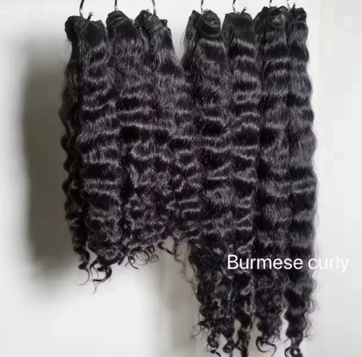 12A Virgin Burmese Curly 18” Double Weft Hair Bundle, 100 Grams, Natural Black