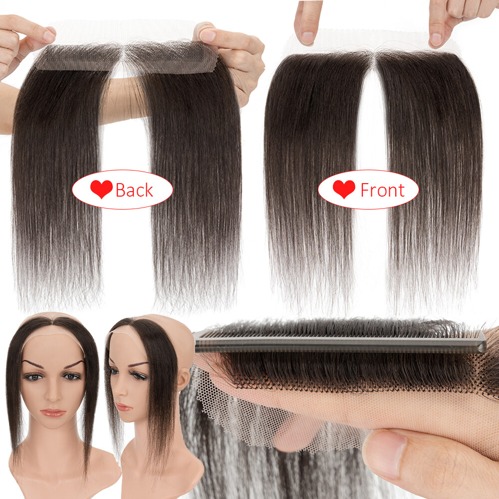 Forehead LACE Hairpiece Toupee Remy Human Hair Frontal Hairline Topper Men/Women