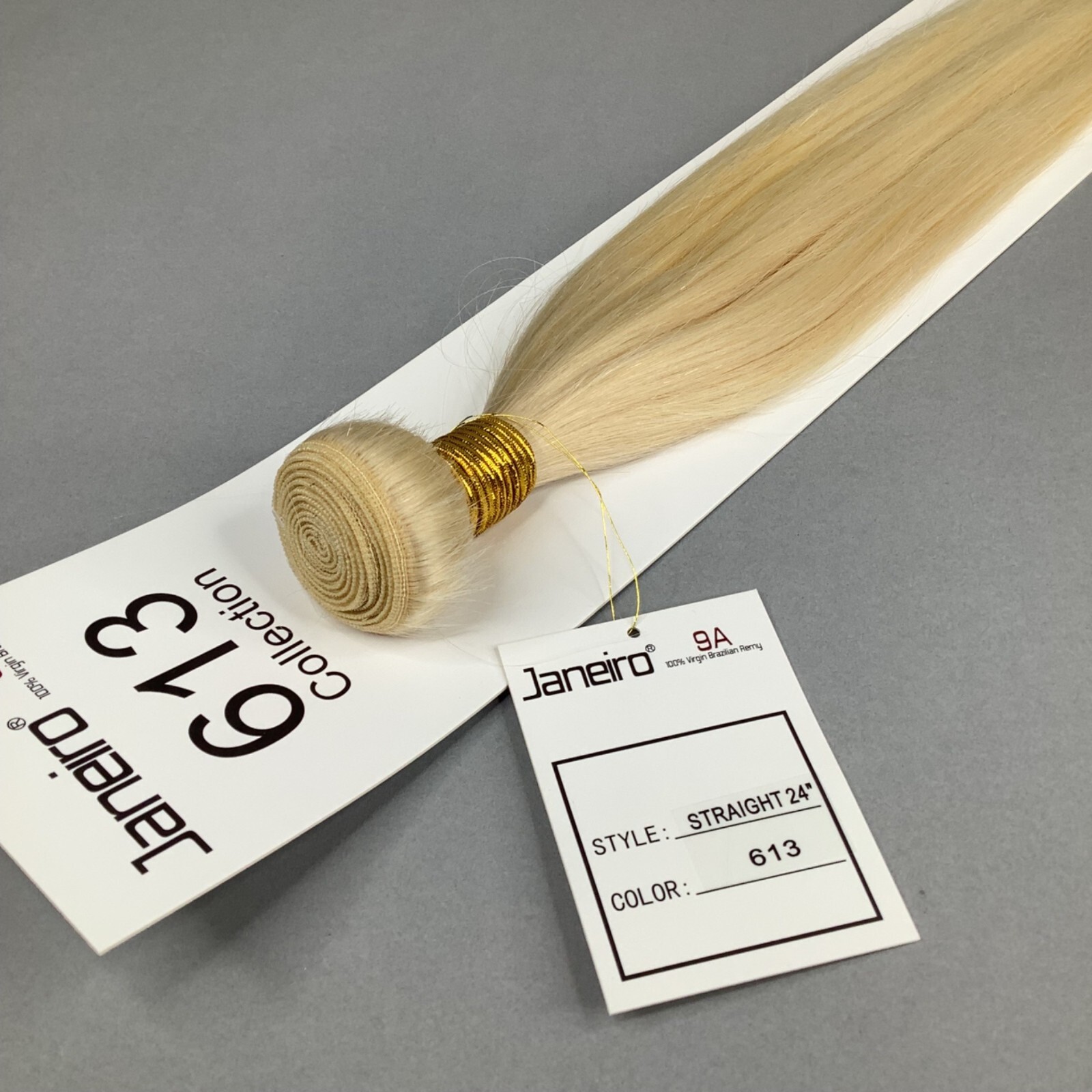 Unprocessed #613 Platinum Blonde 24” Yaki Straight 100% Human Hair Extensions