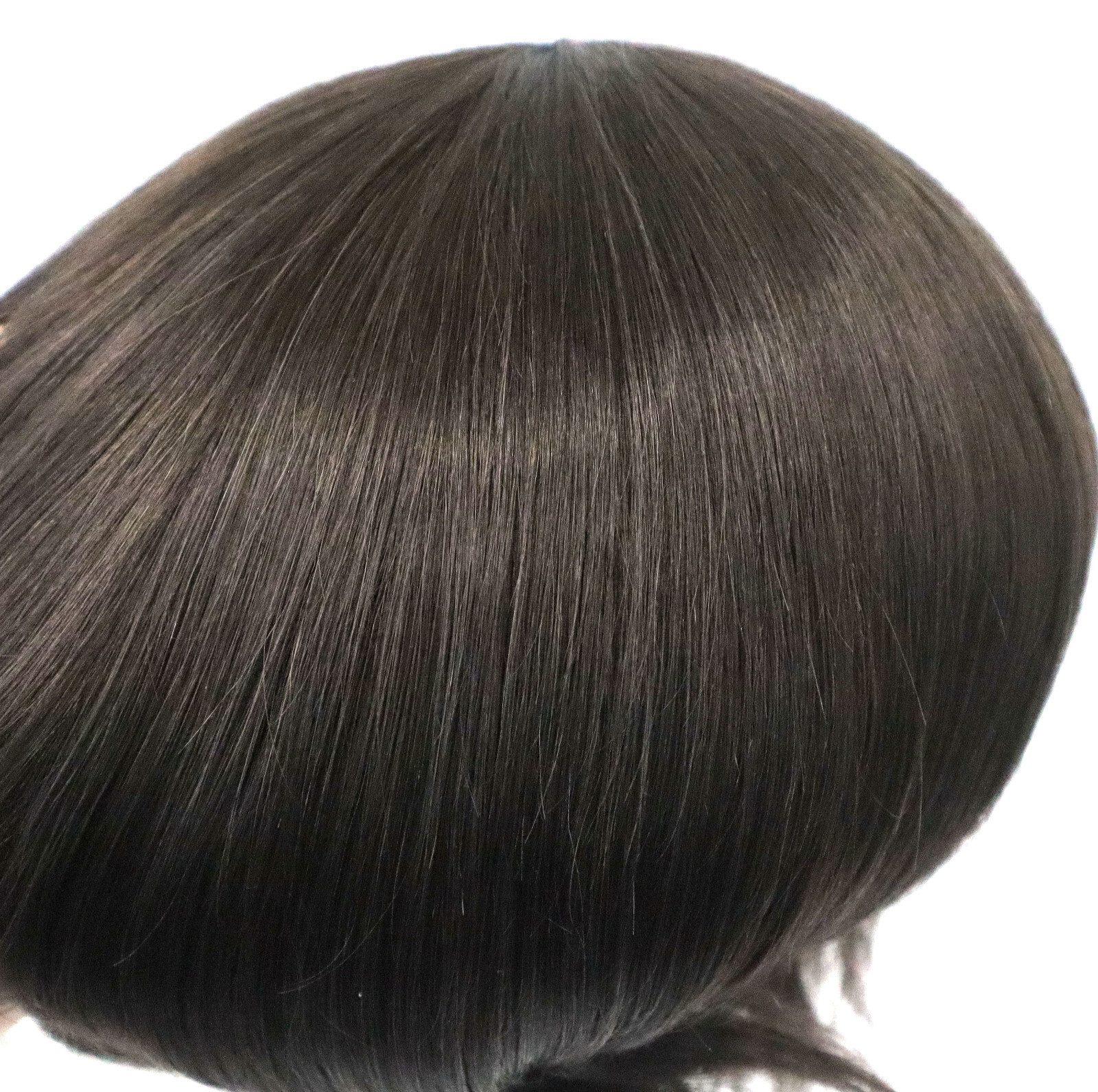 Mens Toupee Hair Replacement Injection Thin Skin Human Hair System Hairpieces