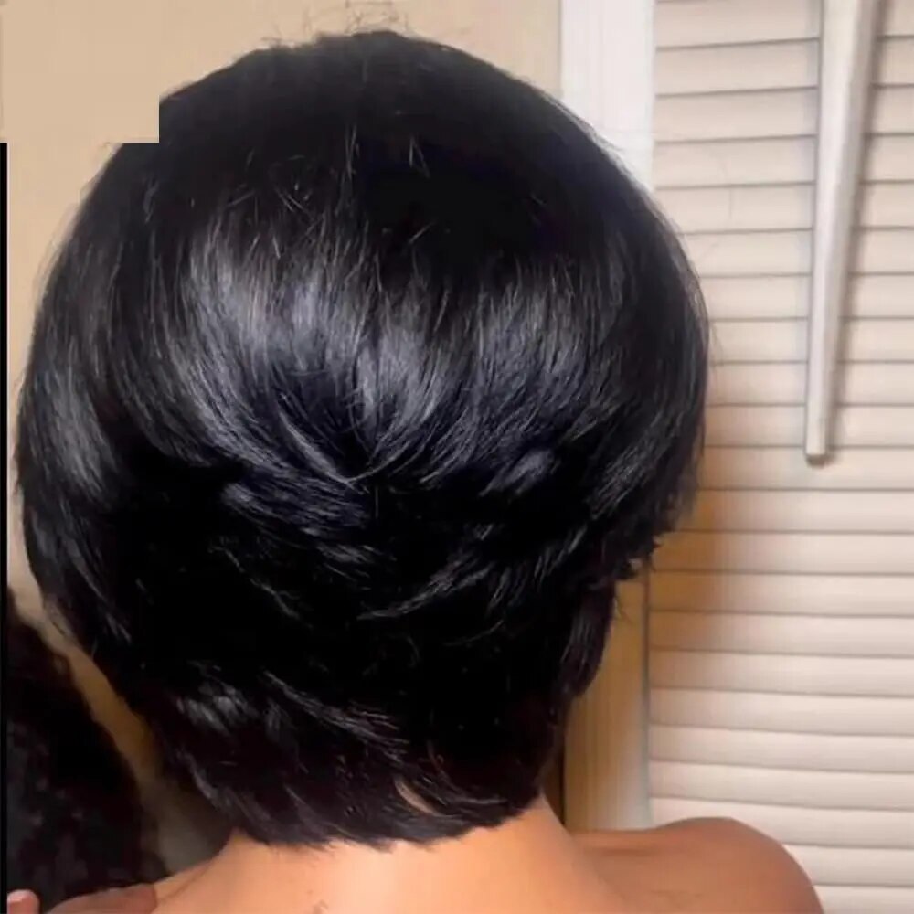 6 Inch Short Bob Wigs Straight Bob Wig 13x4x1 Side Part Bowl Cut Bob for Women