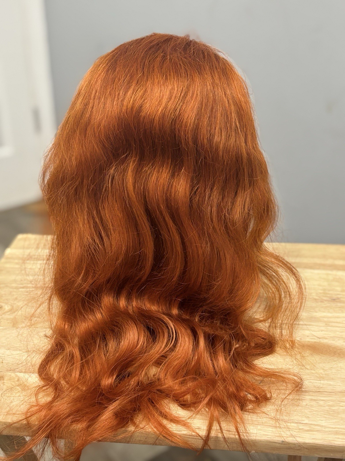 Human Hair Body Wave 18 Inch 180% Density Orange Color Straight, Body Wave