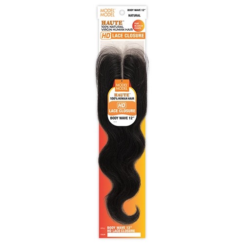 100% Virgin human hair- 2.25 X 4.5 Body Wave 12″ HD Closure