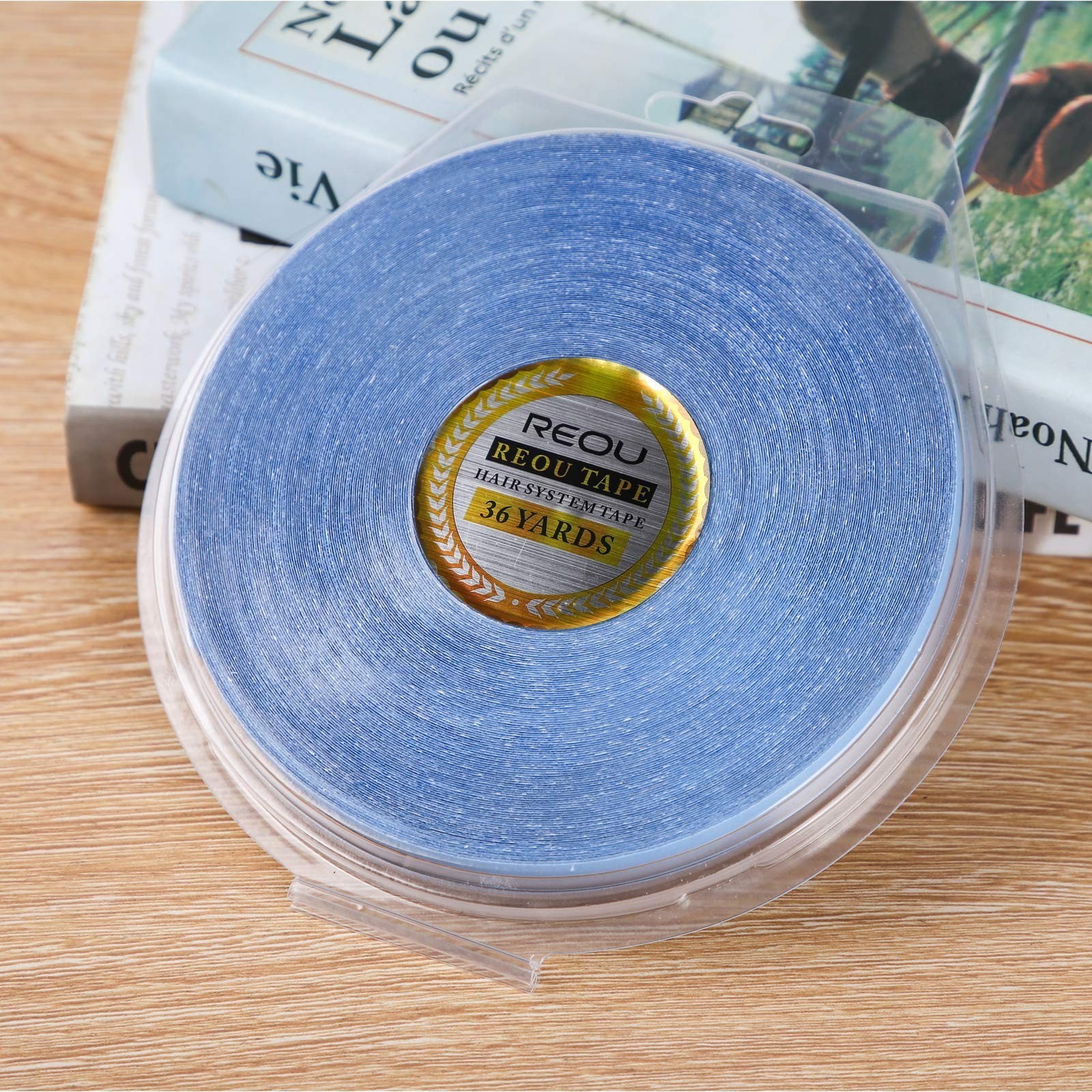 Double-Sided Hair Extension Tape Roll – Waterproof, Strong Hold, 36 Yards, Blue