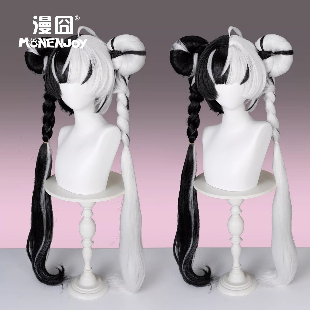 Zenless Zone Zero ZZZ Dialyn Long Twintails Wig Halloween Cosplay Prop Hairpiece