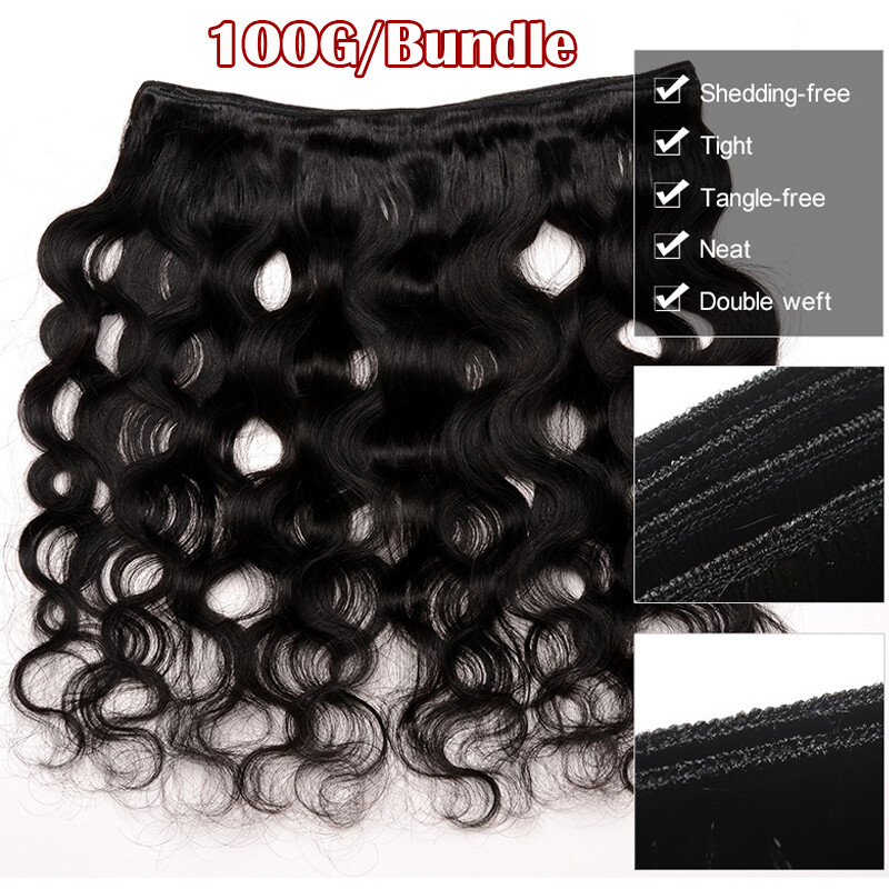 Straight 4*4 Lace Closure with 3 Bundles Weave Weft Virgin Human Hair Extensions