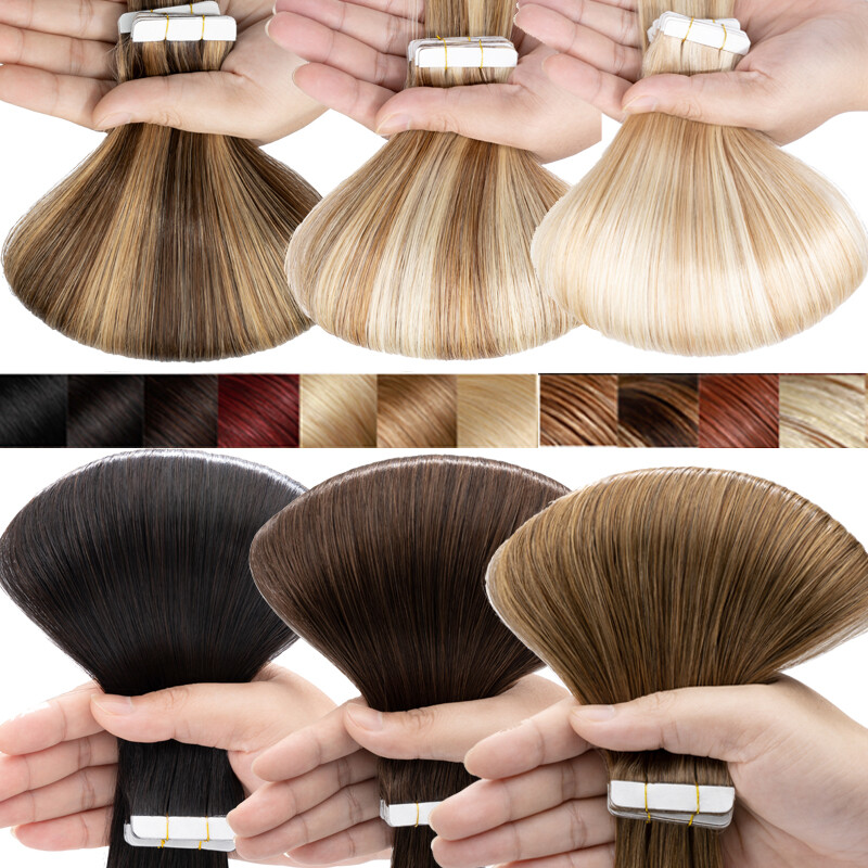 MY-LADY 60PS Tape In Russian Remy Human Hair Extensions Thick Skin Weft Balayage