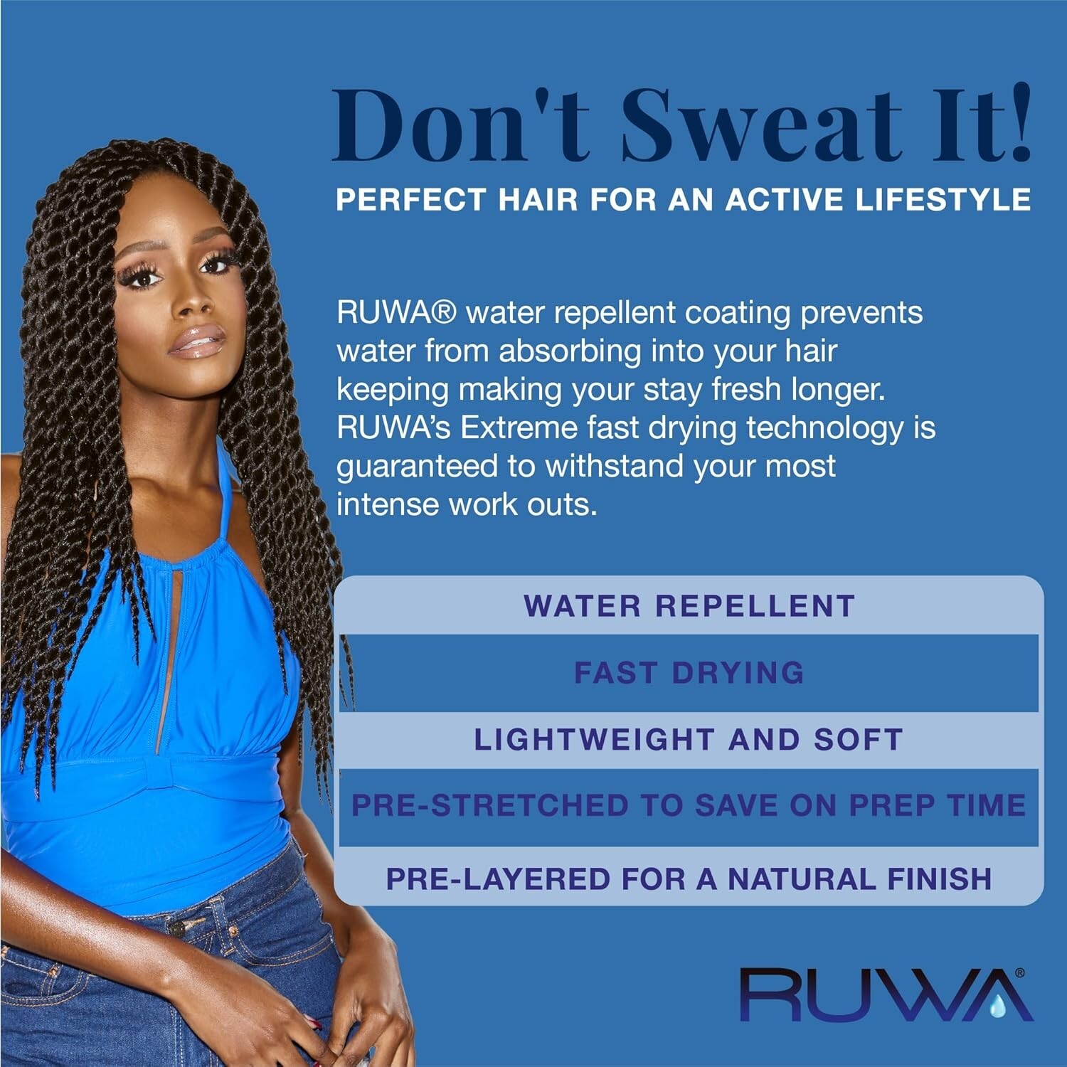 Ruwa 3x Senegal Twist 14″ #M51 Gray Mix Braid Hair Pre Stretched Looped Crochet