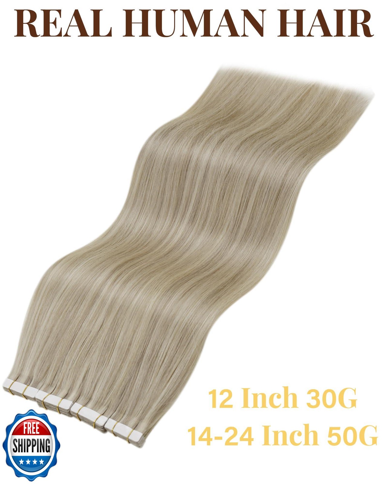Hetto Tape in Hair Extensions Human Hair Hightlights Tape in Extensions Golde