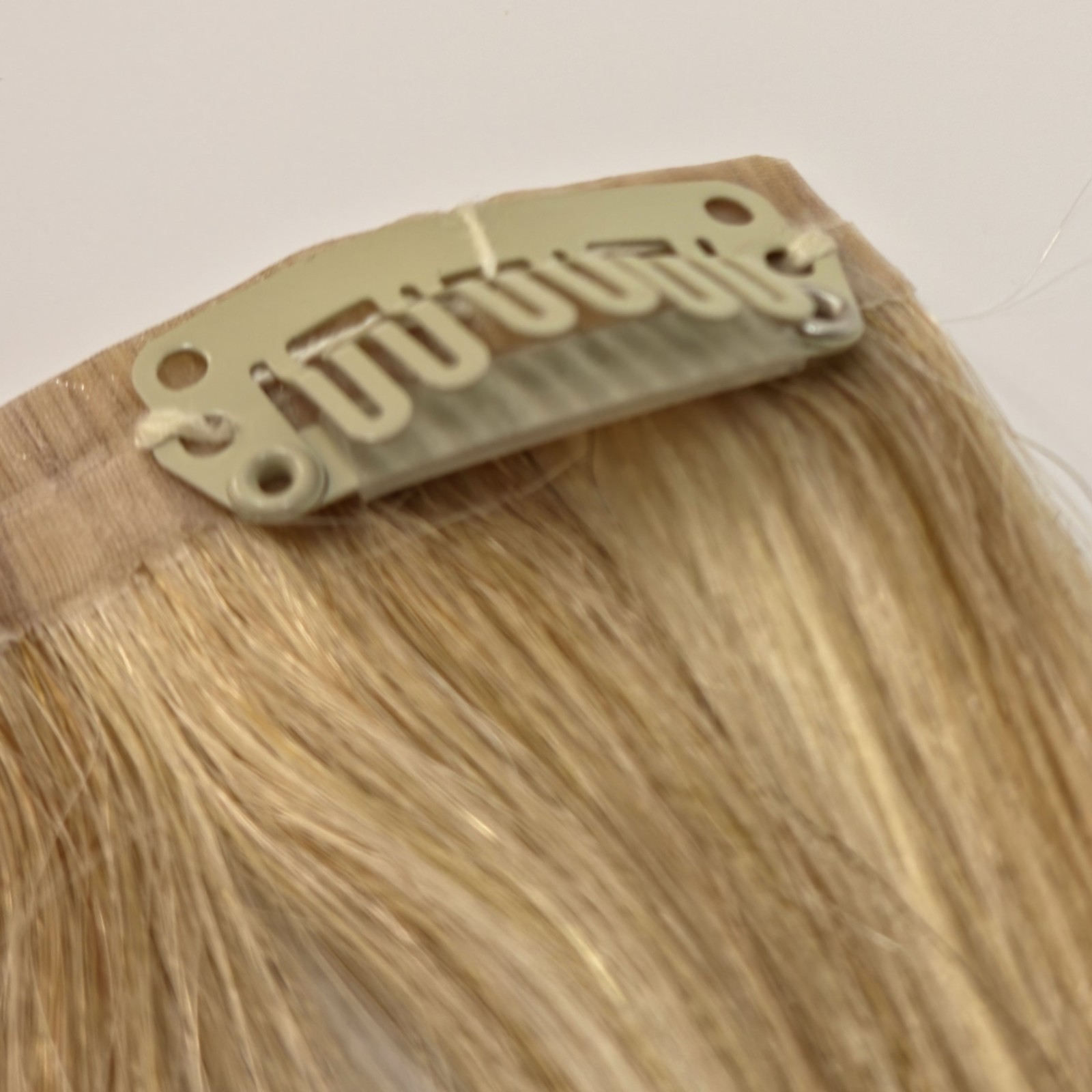 Glam Seamless 16″ Human Hair Clip-In Extension 3″ Wide Single Weft Blonde 23/60