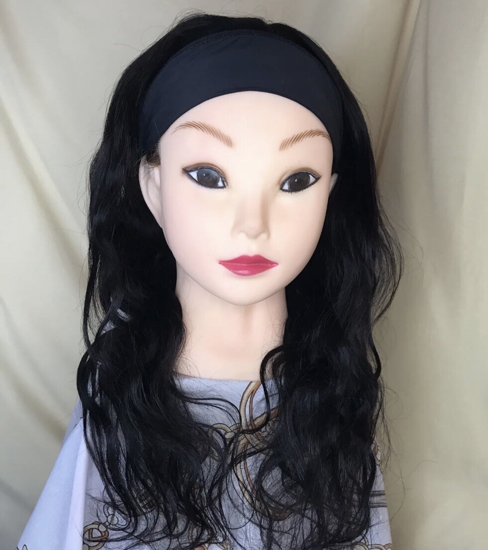 20in Brazilian Bodywave Headband Wigs Human Hair Smooth and soft Wigs