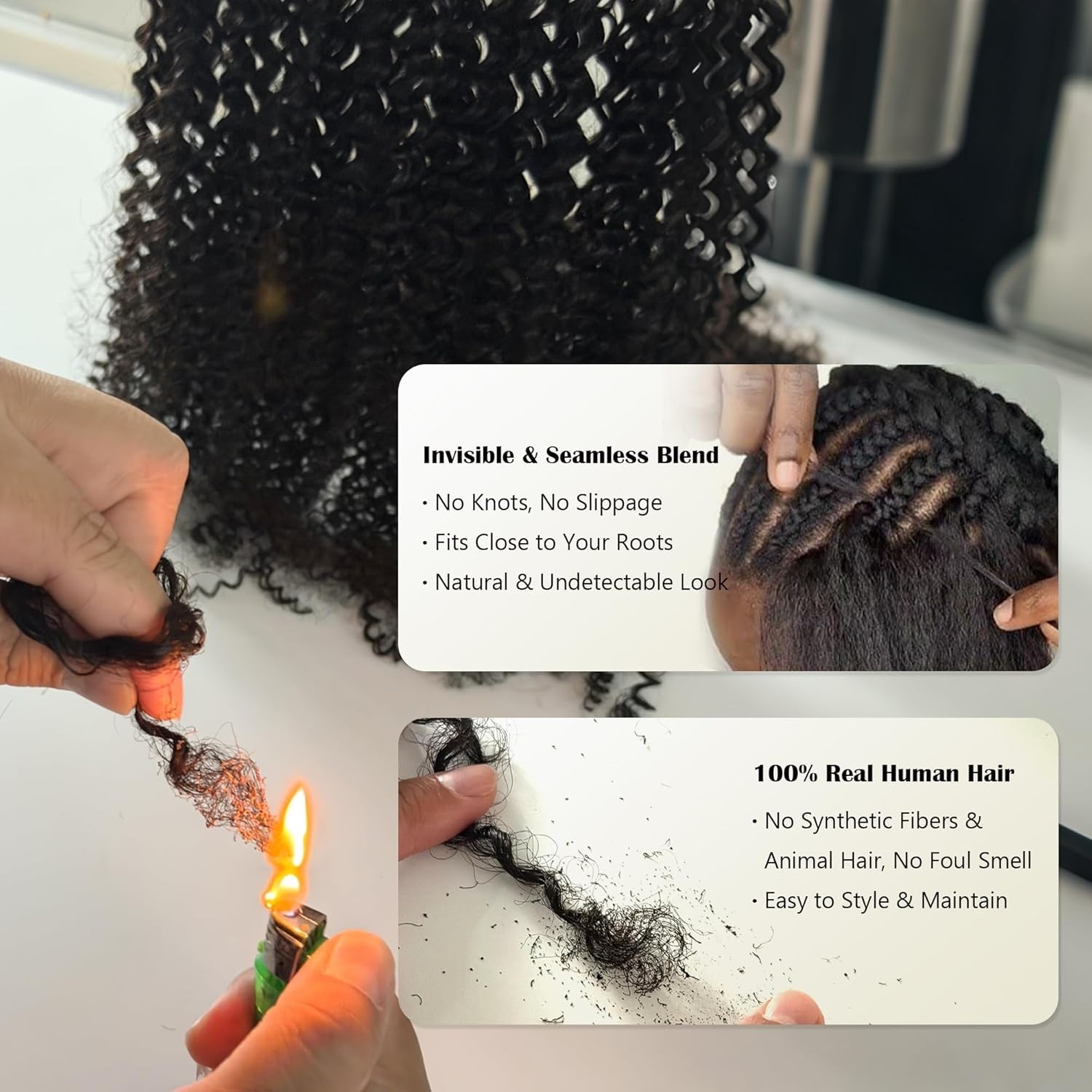 120g – 20 Inch – 100strands – Miracle Knots Crochet Human Hair Loose Deep Wave
