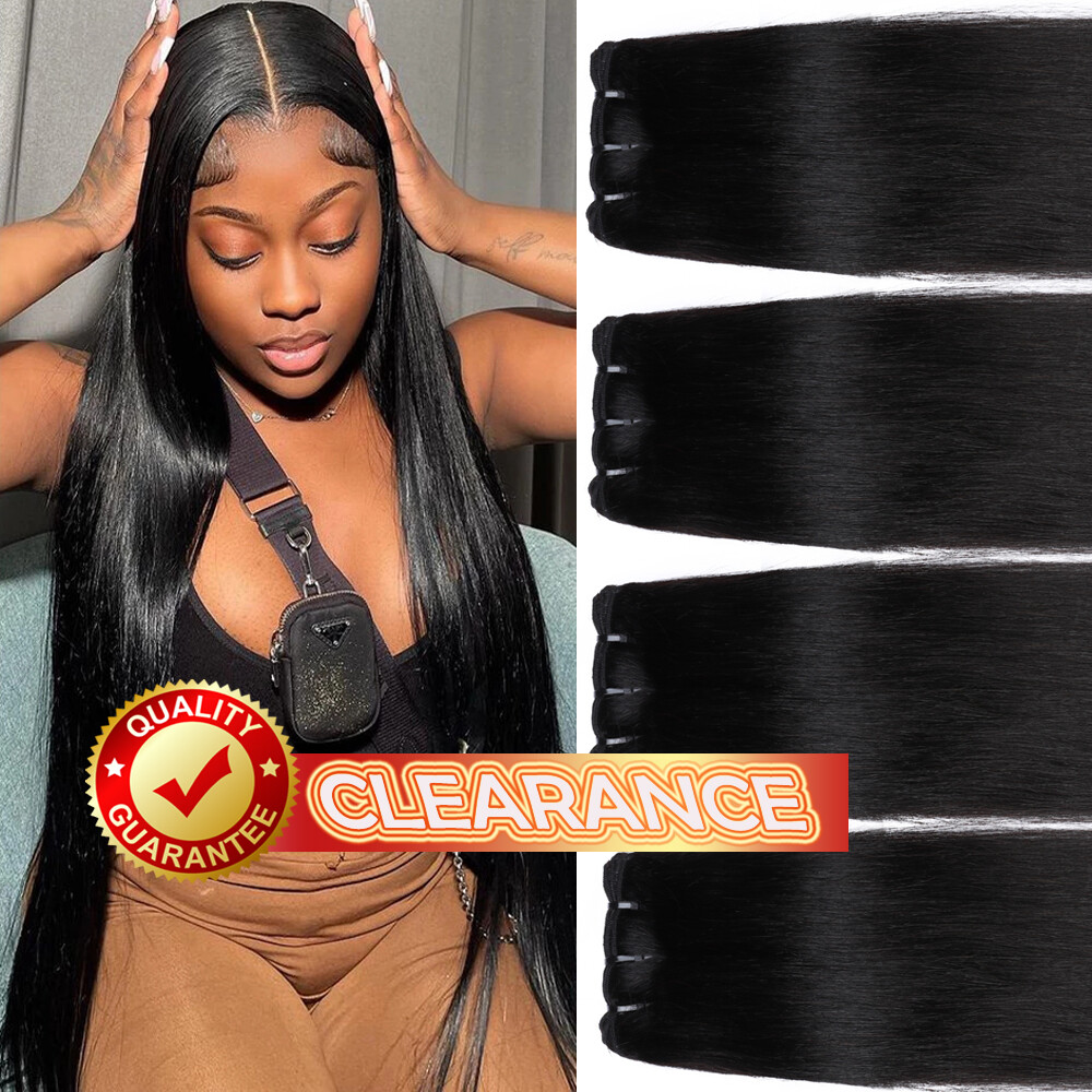 Straight 26 28 30 Virgin Hair Weave Weft Human Hair Extensions 1-4 bundles Soft
