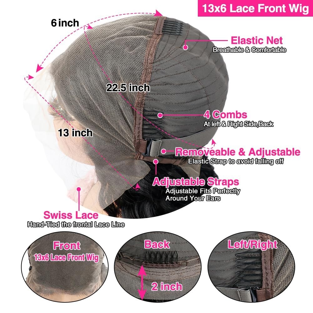 Leximi 20 Inch Curly Lace Front Wigs Human Hair Wig For Woman 13X6 Hd Wet And