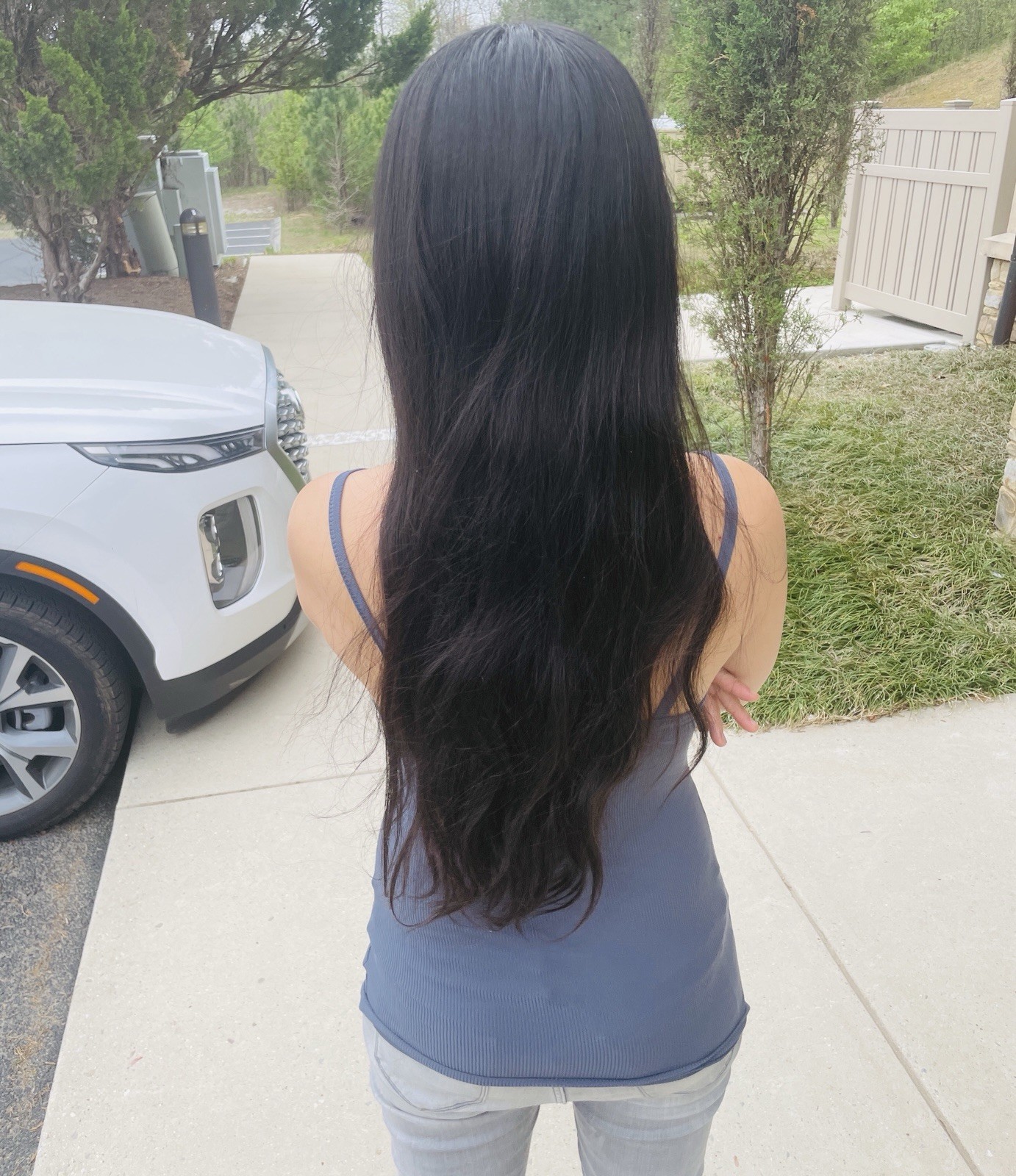 Real Natural Straight Asian Human Hair Black/Dark Brown Virgin 15 Inch 4 Oz