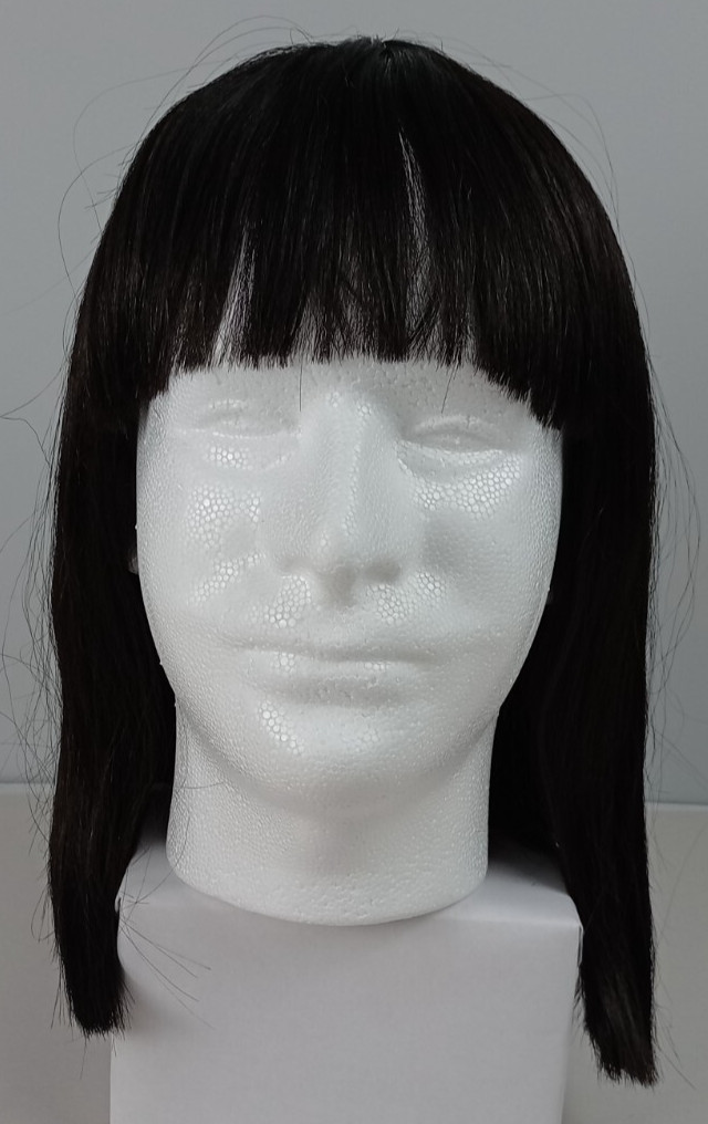 Aminow Shoulder Length Dark Brown Heat Resistant High Quality Wig 2 Caps