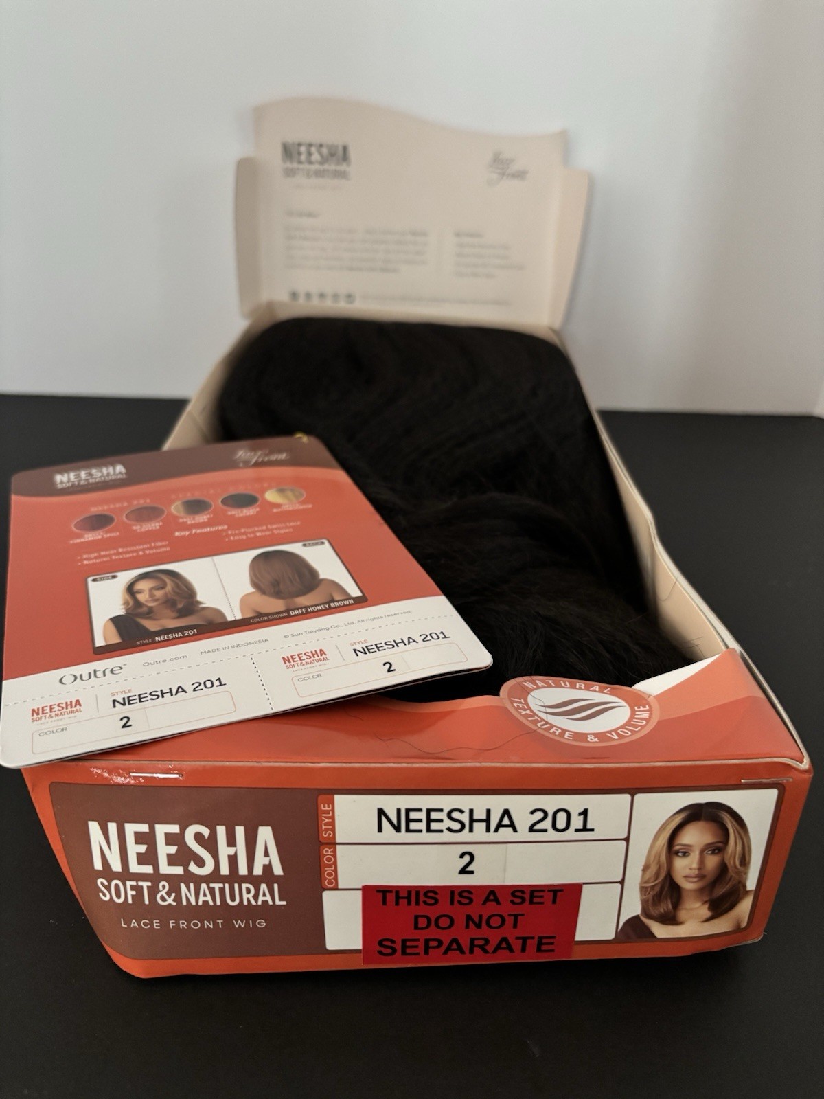 NEESHA Soft & natural Lace Front Wig. Natural Texture & Volume. Black 1B Only