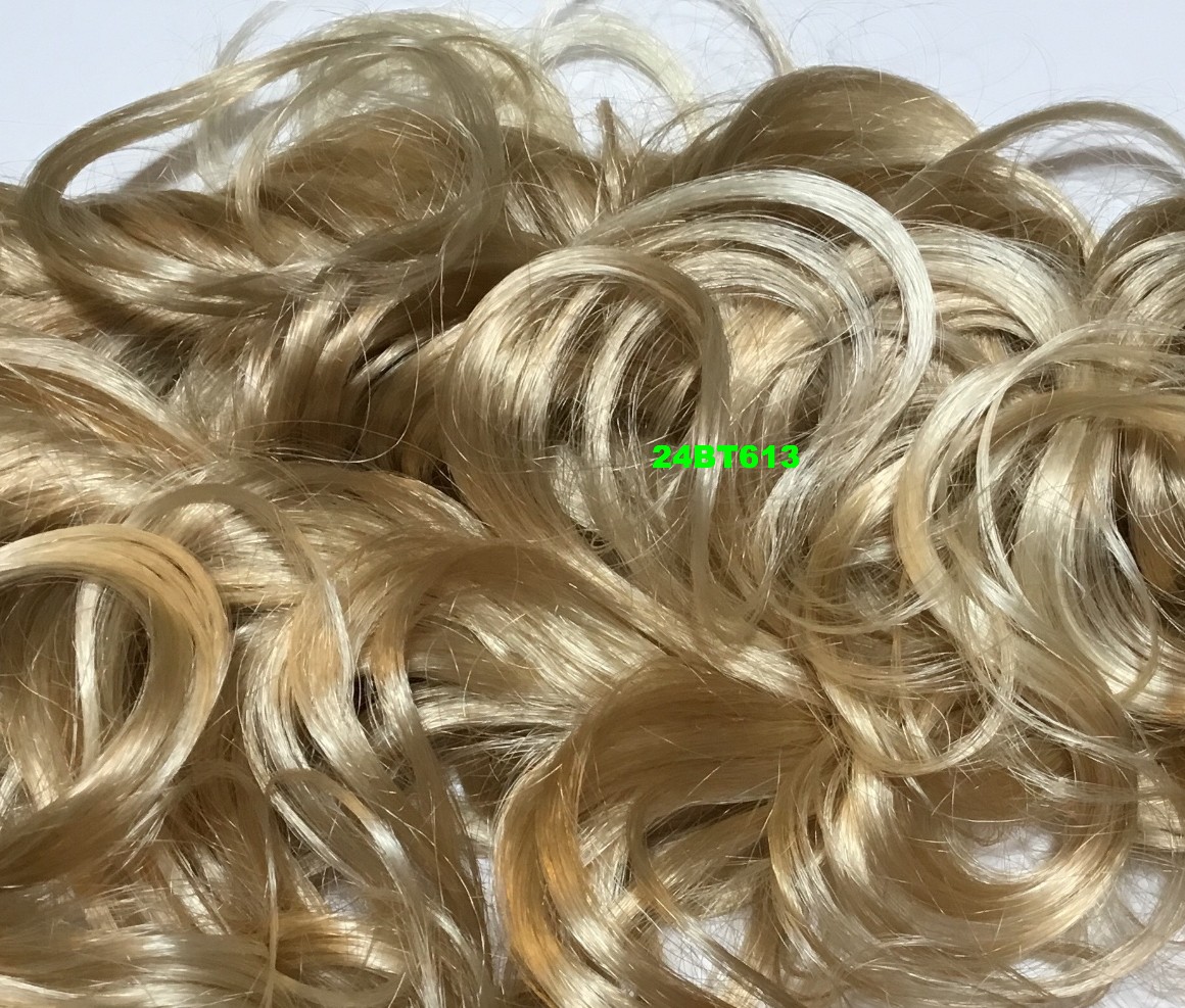 DM49 DIAMOND Curly Hair on 2 Bendable Wires UP-DO WEDDING Blonde Brown Red Black