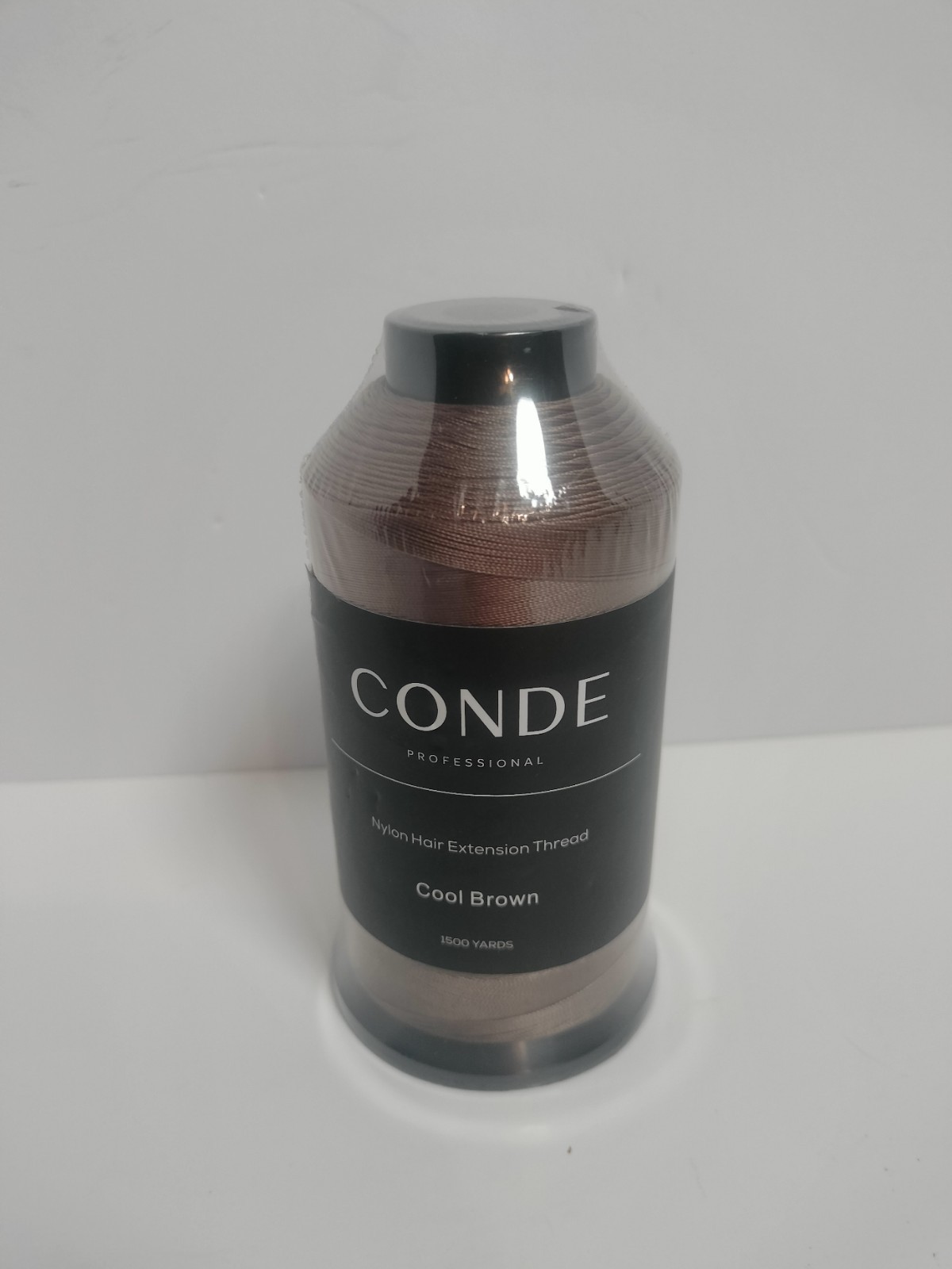 Conde Professional Nylon Hair Extension Thread Cool Brown 1500 Yards Sealed