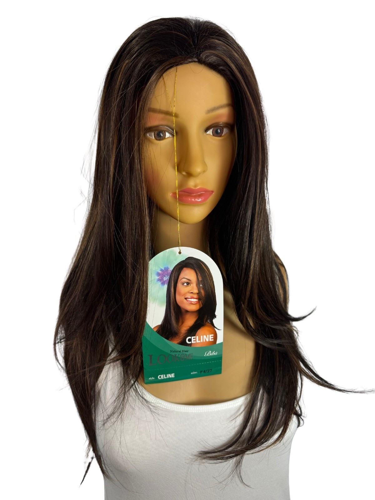 Biba CELINE Half Wig Natural Hair Straight 22in Women F4/27 Hair Color Shade
