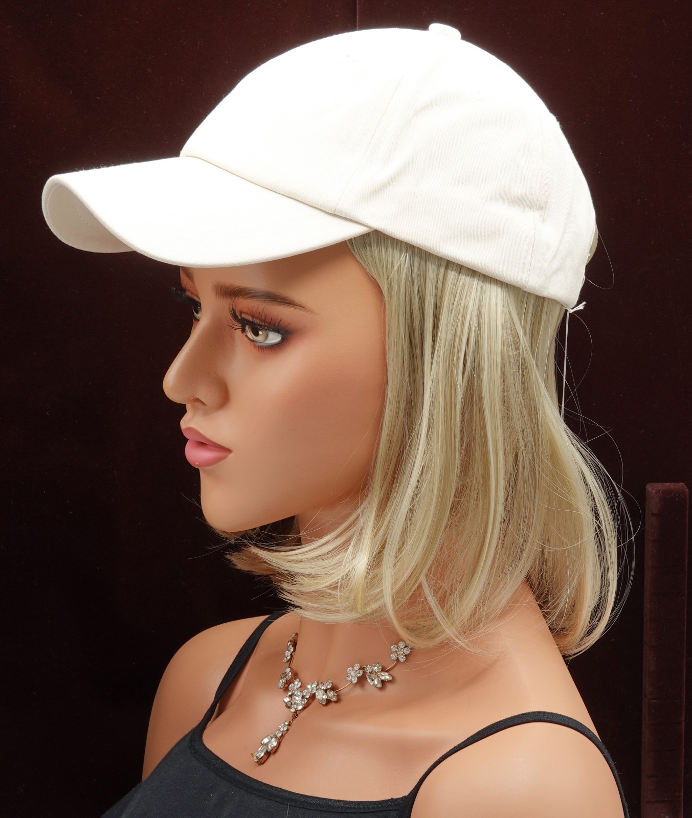 CLASSIC HAT by Henry Margu, Beige Hat w/Hair, 16H – Lt Blonde, *CLEARANCE!* NEW
