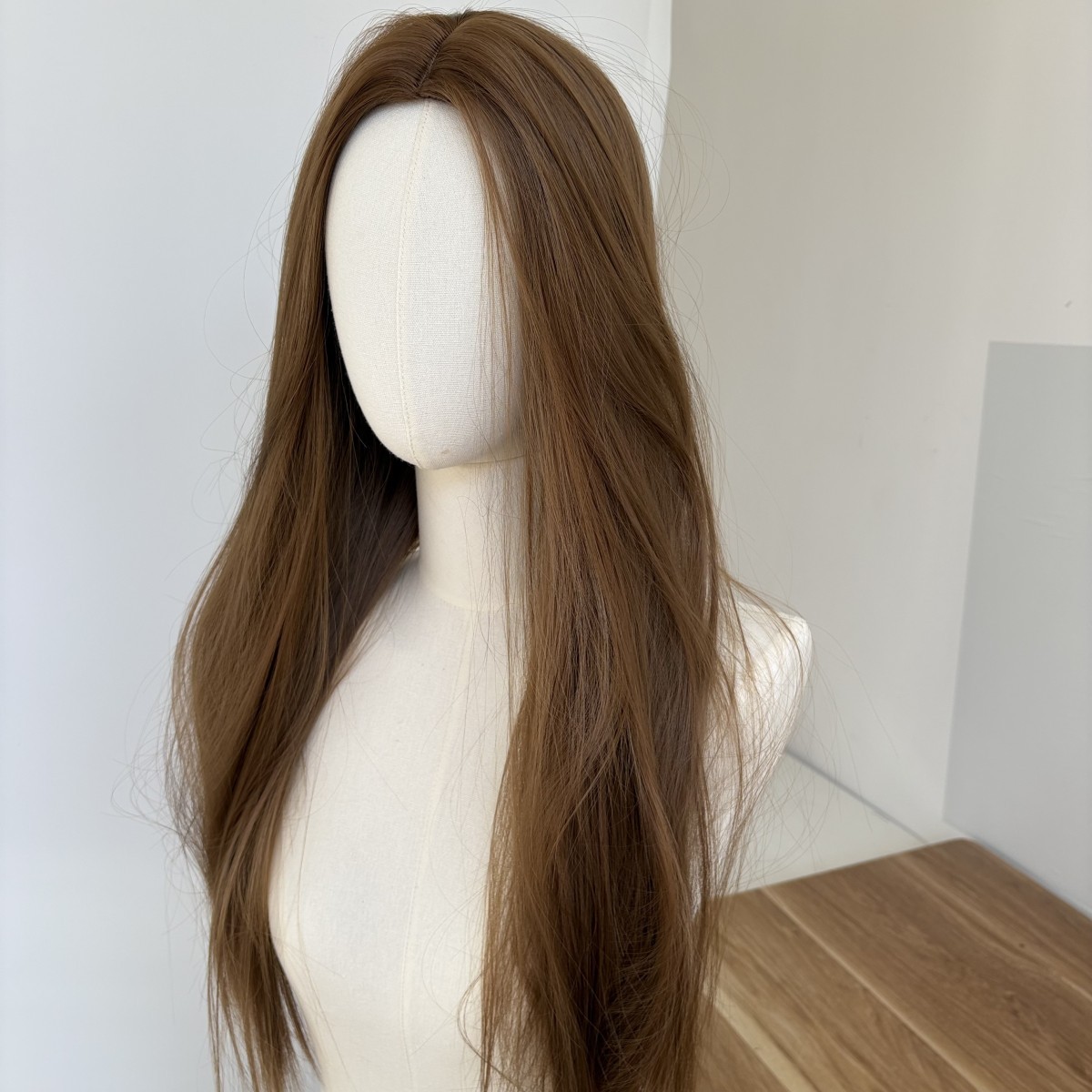 Long Straight Dress Up Wig Natural Heat Resistant Hair Brown Halloween