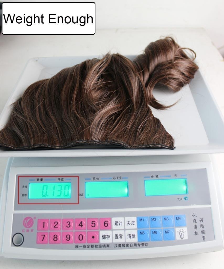 18″ 1-Pack 3/4 Full Head Curly Wavy Clips in on Synthetic Hair Extensions HE0…