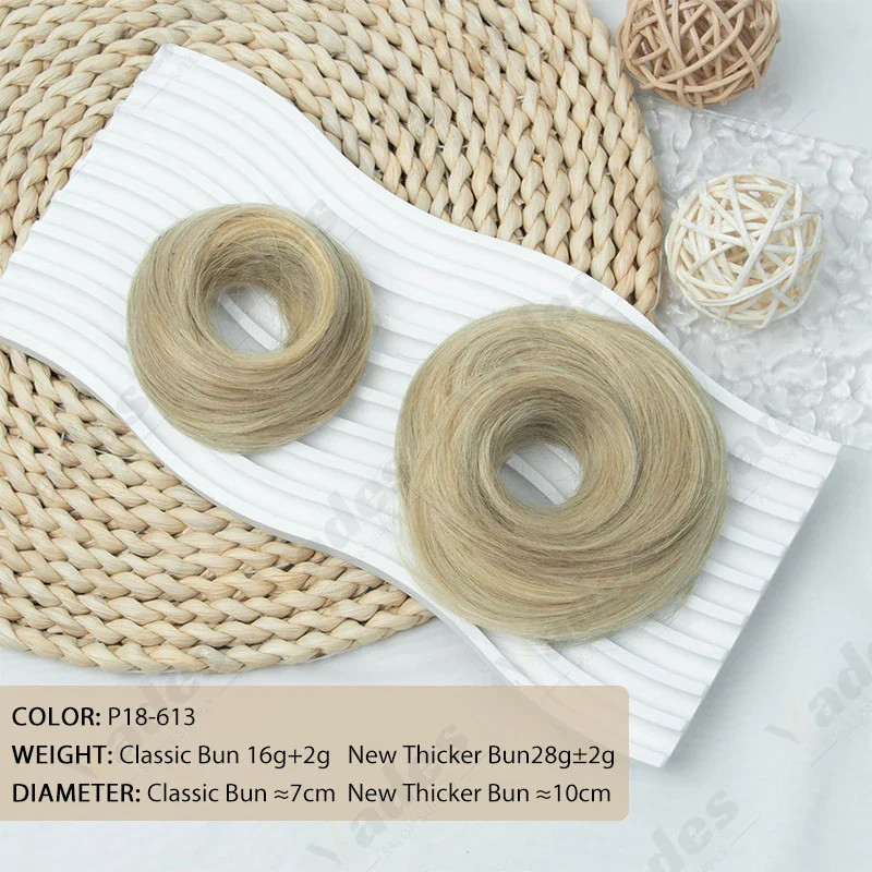Human Hair Messy Bun Scrunchie – Real Remy Hair Updo Hair Piece for Women,