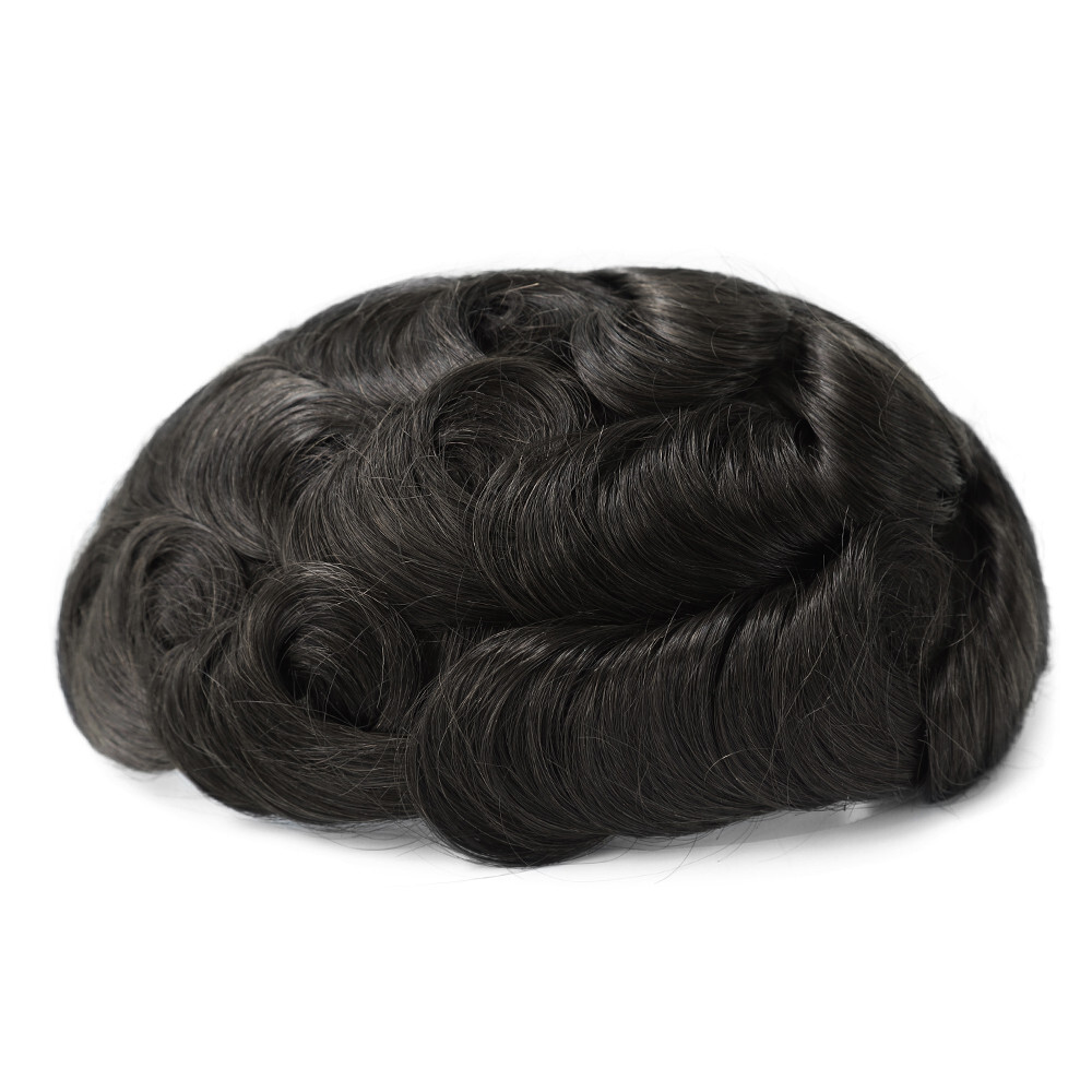 Toupee For Mens Human Hair Mono Skin Versalite Lace Replecement System Hair 8X10
