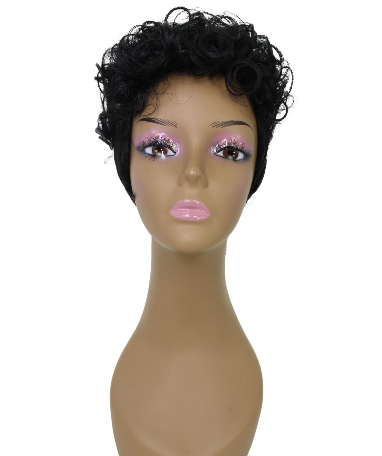 LUXLUXE Sydney Curly Layer 10 in Full Wig Full Cap, Heat Resistant Fiber BF-0003