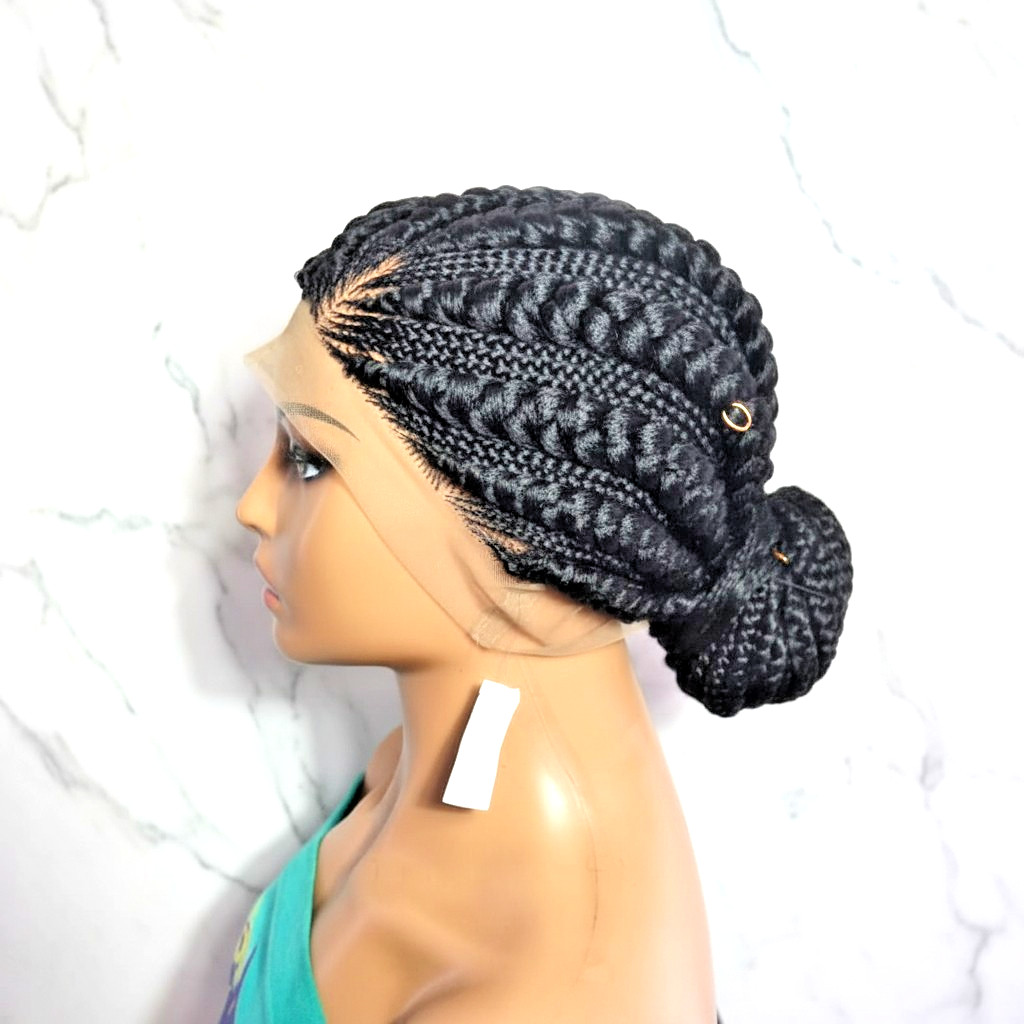 Braided Wig. Large Cornrow Braids. Full Lace Cap