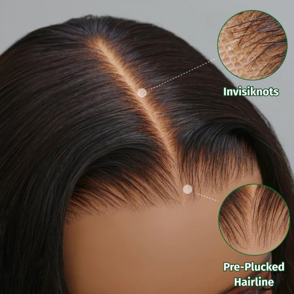 UNice Cambodian Ombre Brown Curly Bye Bye Knots Precut Lace Front Wig Human Hair