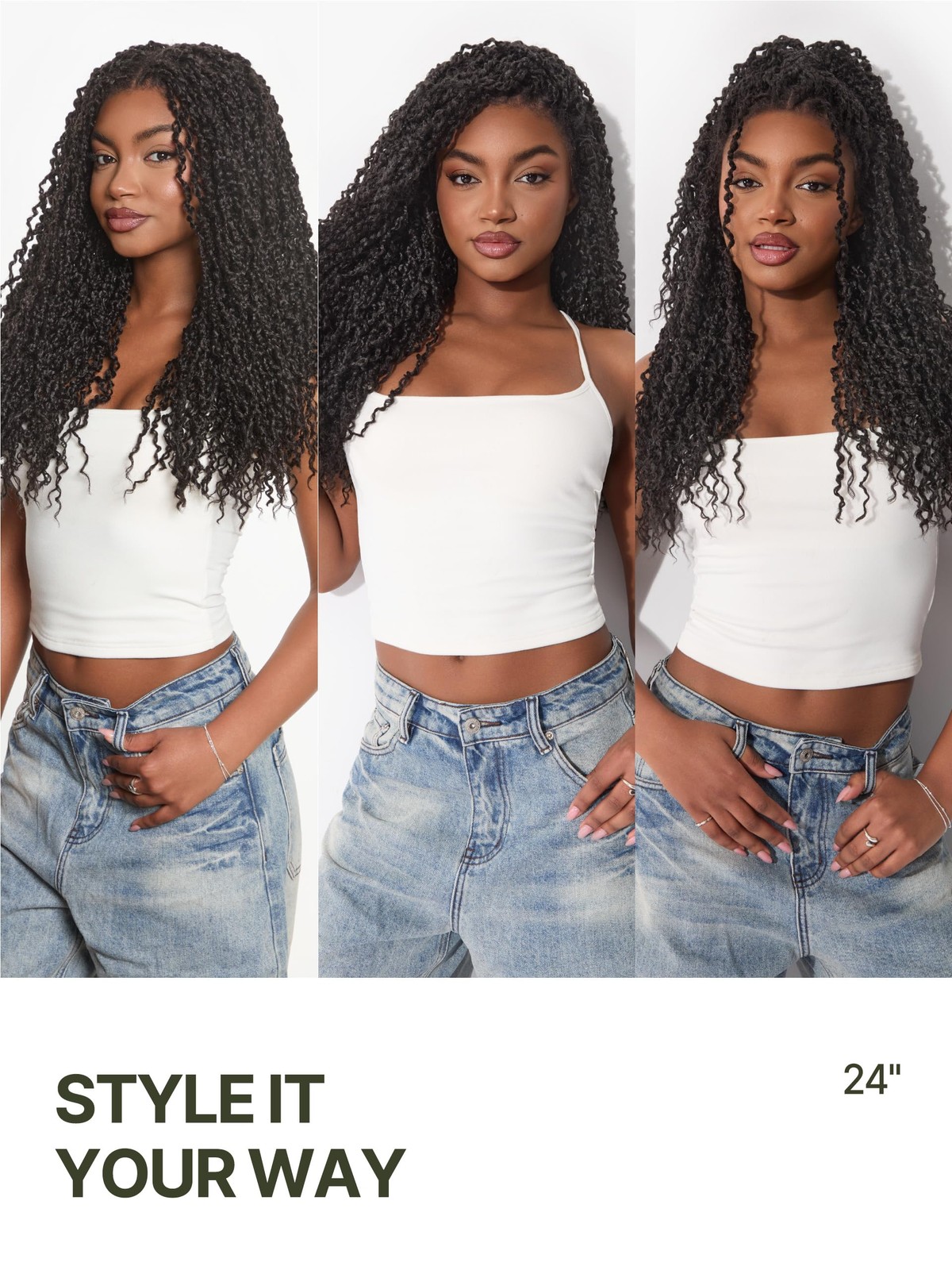 Boho Twist Curly Wig 4C Edges Wig 13X6 HD Lace Frontal Wig 180% Density Micro…