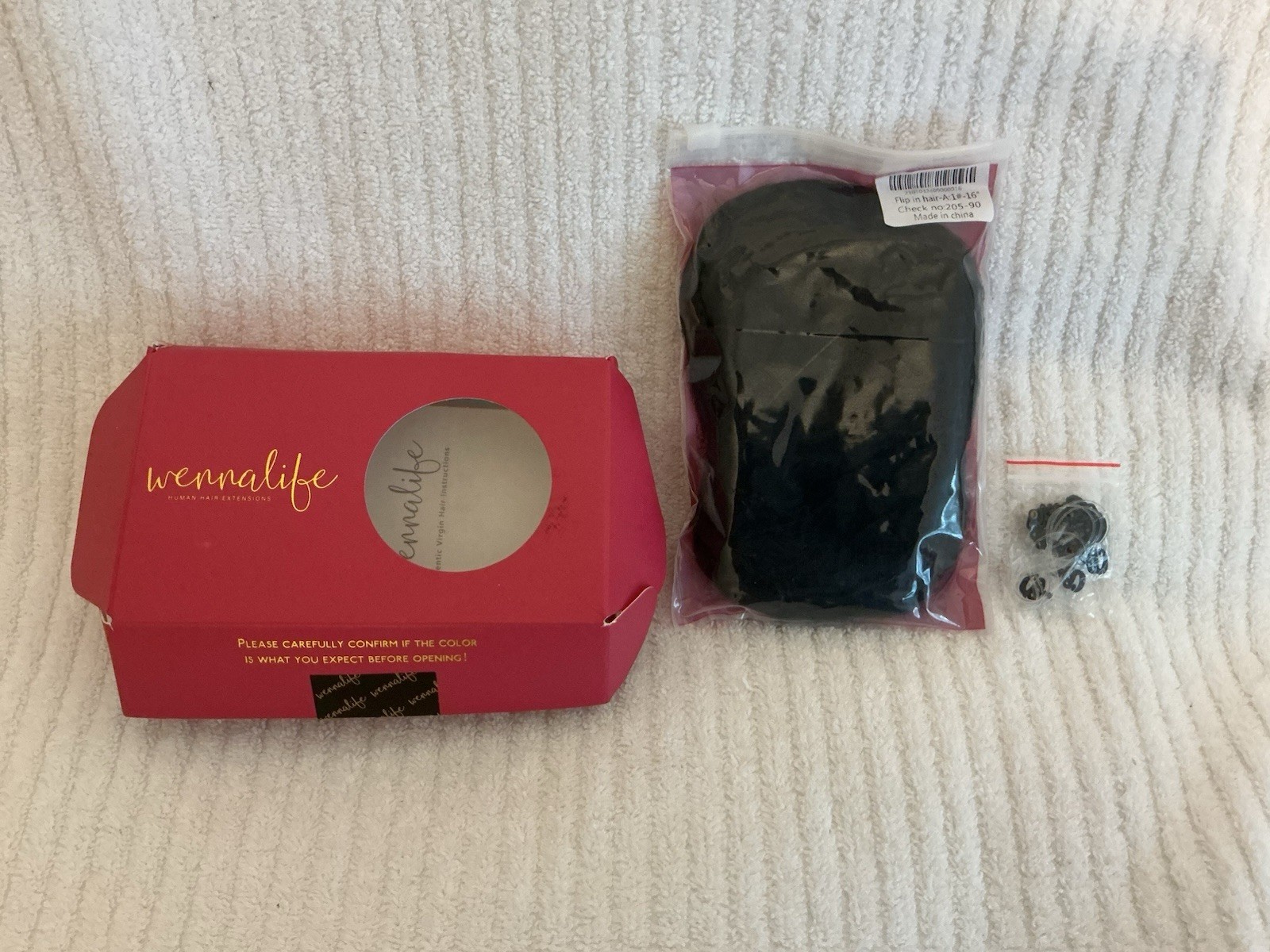OPEN BOX Wennalife Wire Hair Flip in Human Hair Extensions 16”