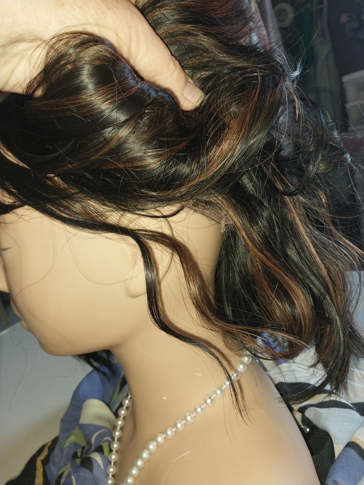 WIG WAVY DRAG SISSY CD TG TV COSPLAY LARP PARTY BEAUTY GIRLIE ASH BROWN