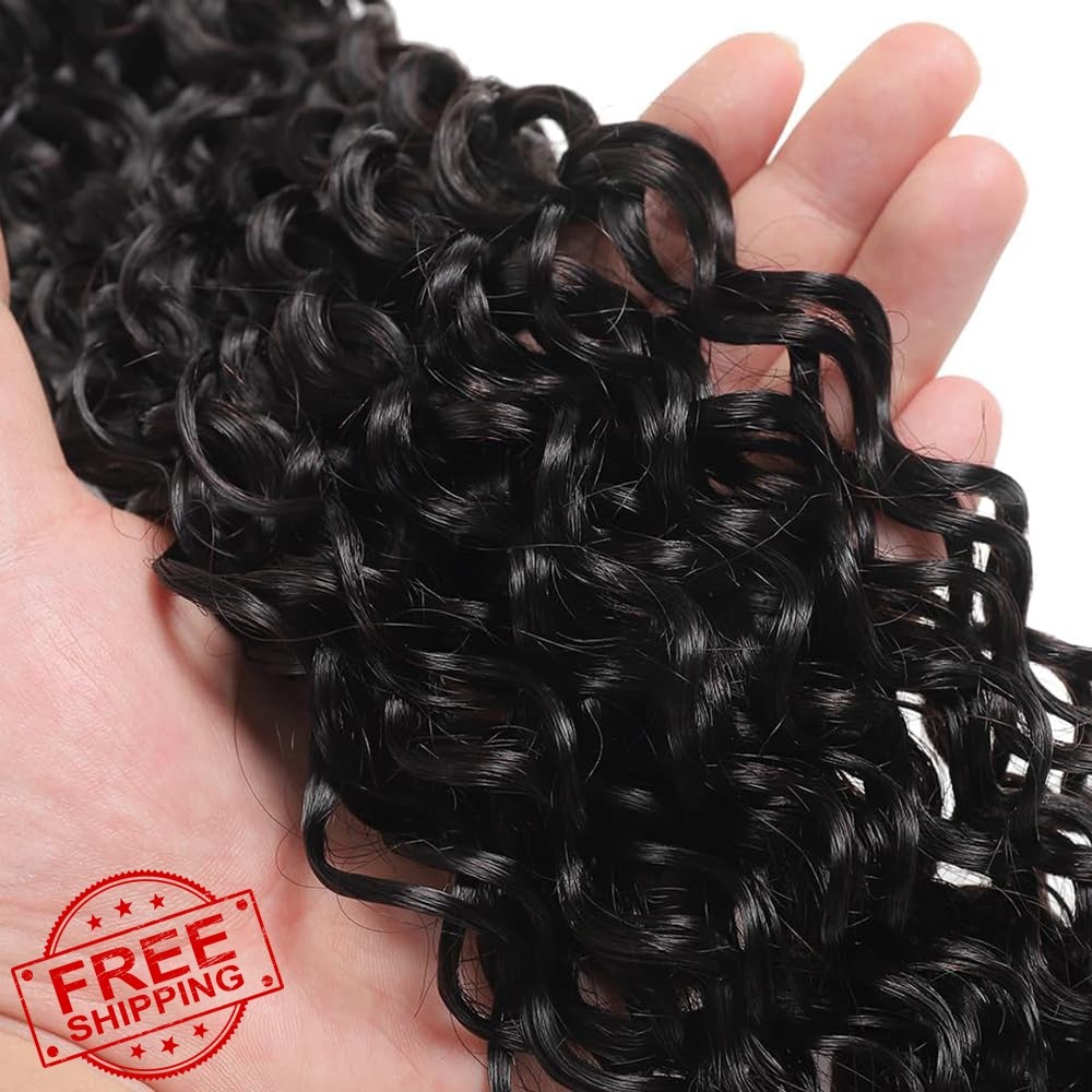 CnumGunm 3 Bundles 24 26 28 Inch #1b Black FW Wet Wavy Hair