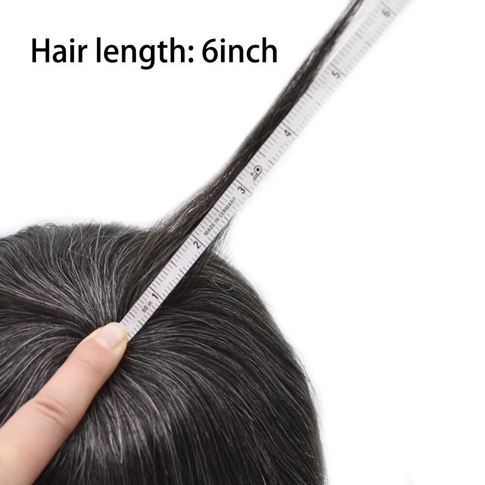 Mens Toupee Hairpiece Swiss Welded Mono Lace Wig for Men Hair System Replacement
