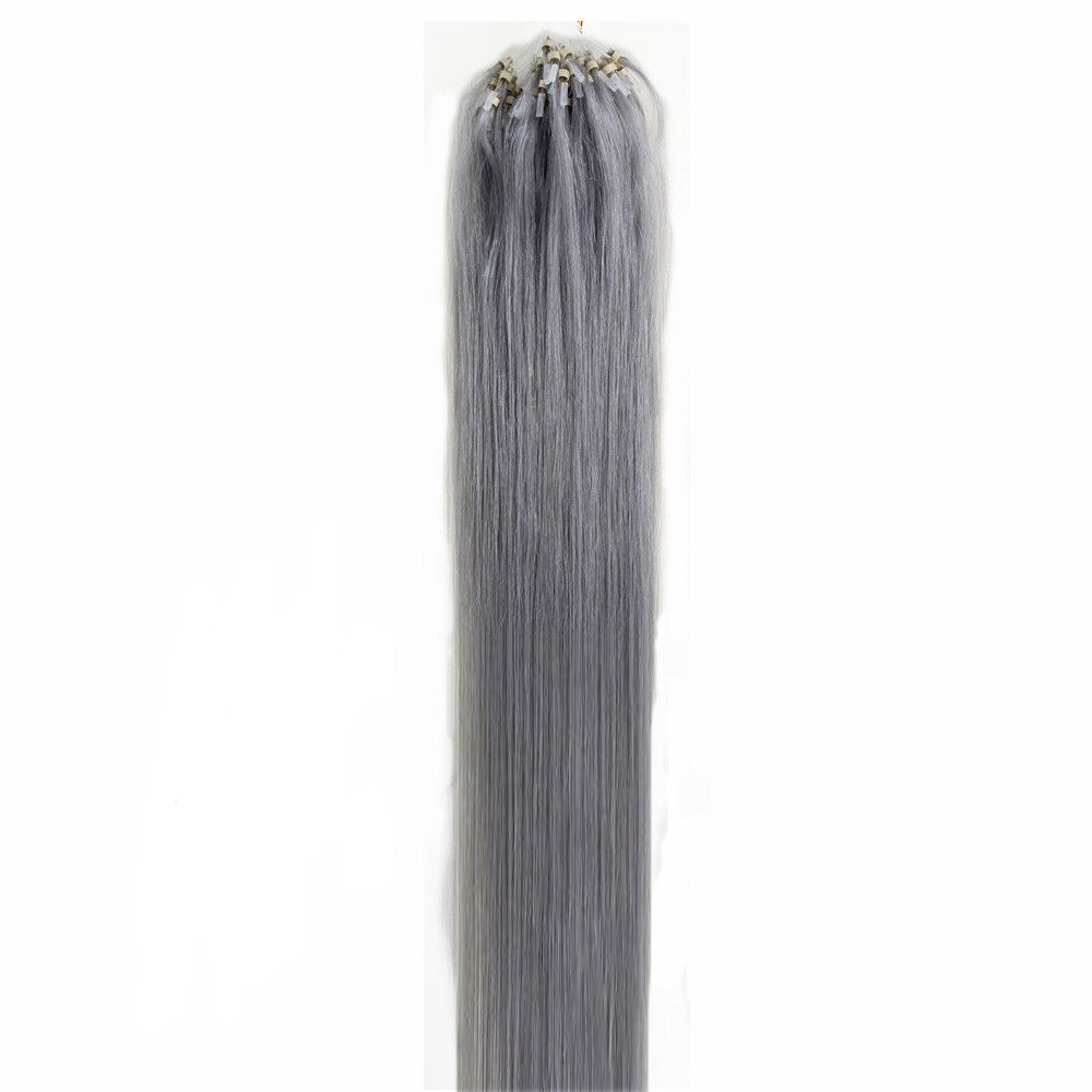 Micro Link Loop Tip Human Hair Extensions Micro Bead Remy Straight European Hair