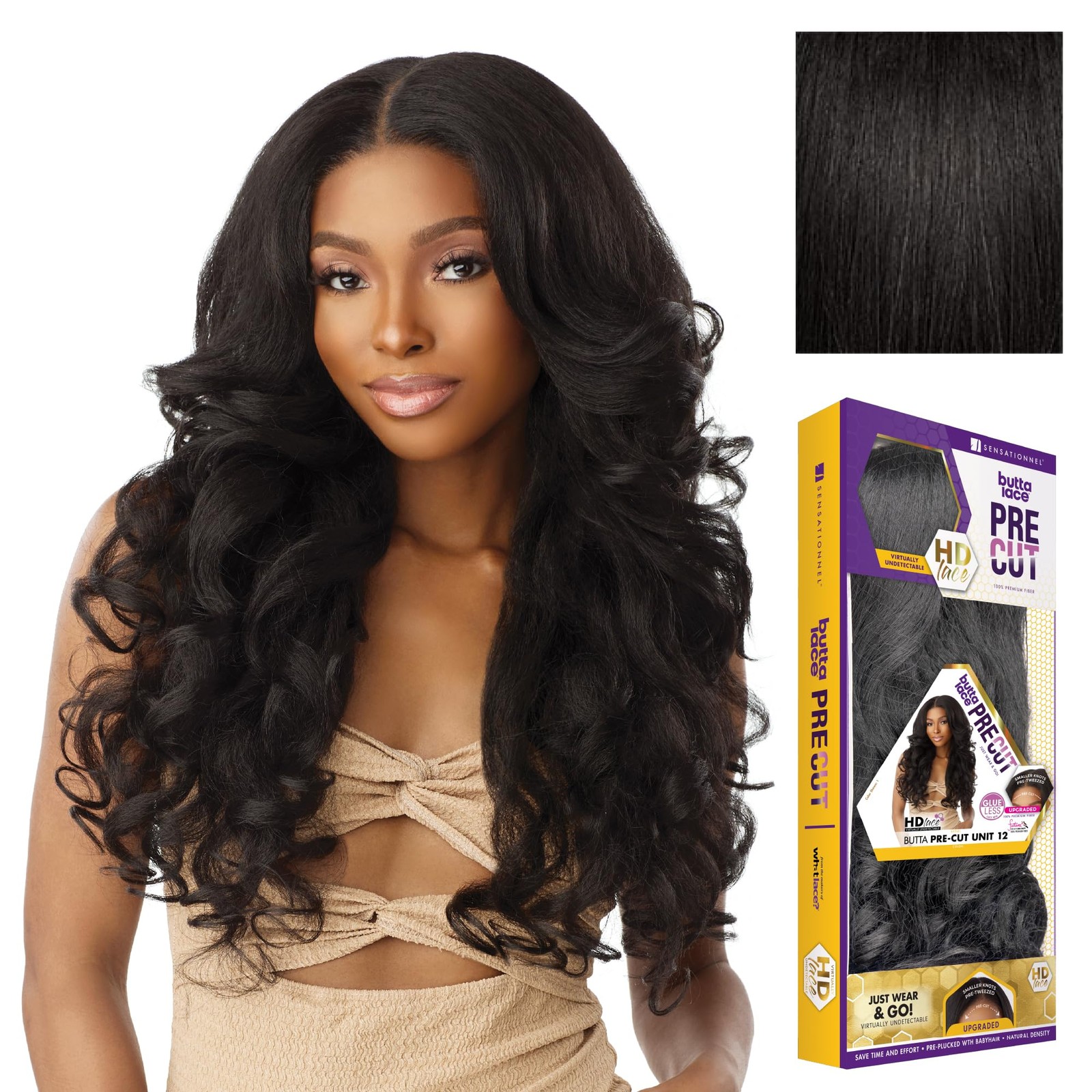 Sensationnel Butta Lace Precut Wigs – Unit 12 Glueless Extra Wide 5 Inch Deep Pa
