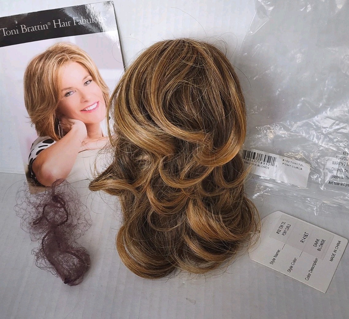 TONI BRATTIN Ponytail Curls | Dark Blonde | 4″ Claw Clip | New