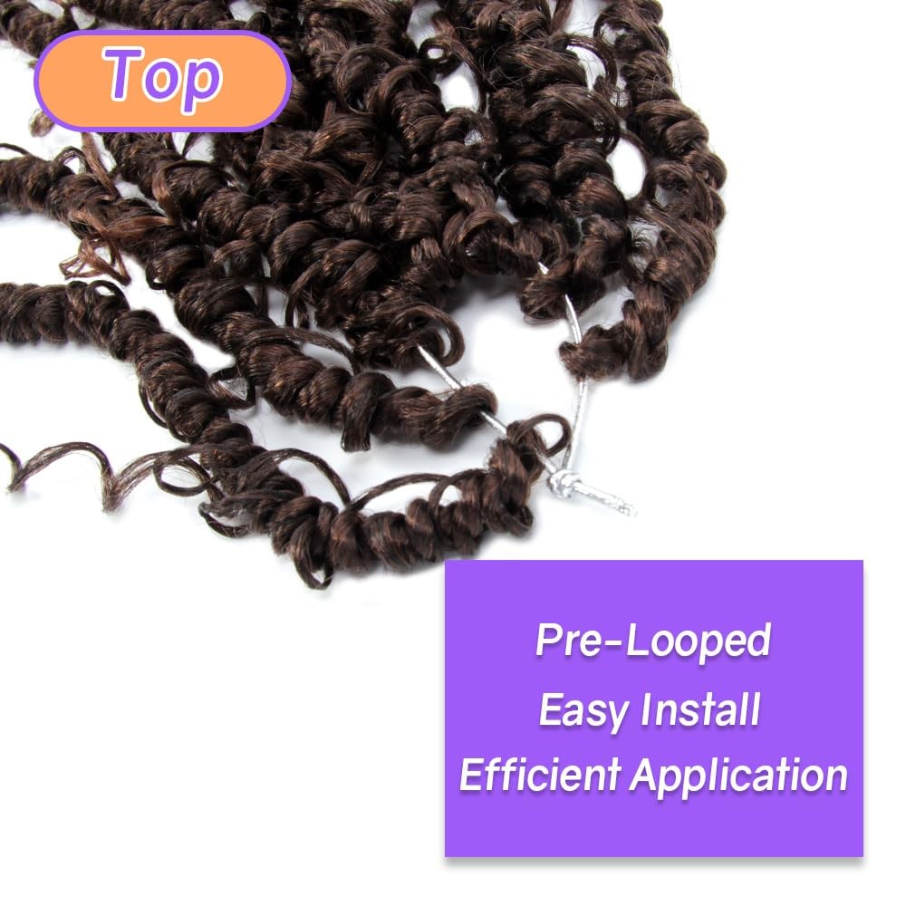 Locsbyhand Boho Crochet Passion Twist Hair Pre Looped 12 Inch Goddess Passion