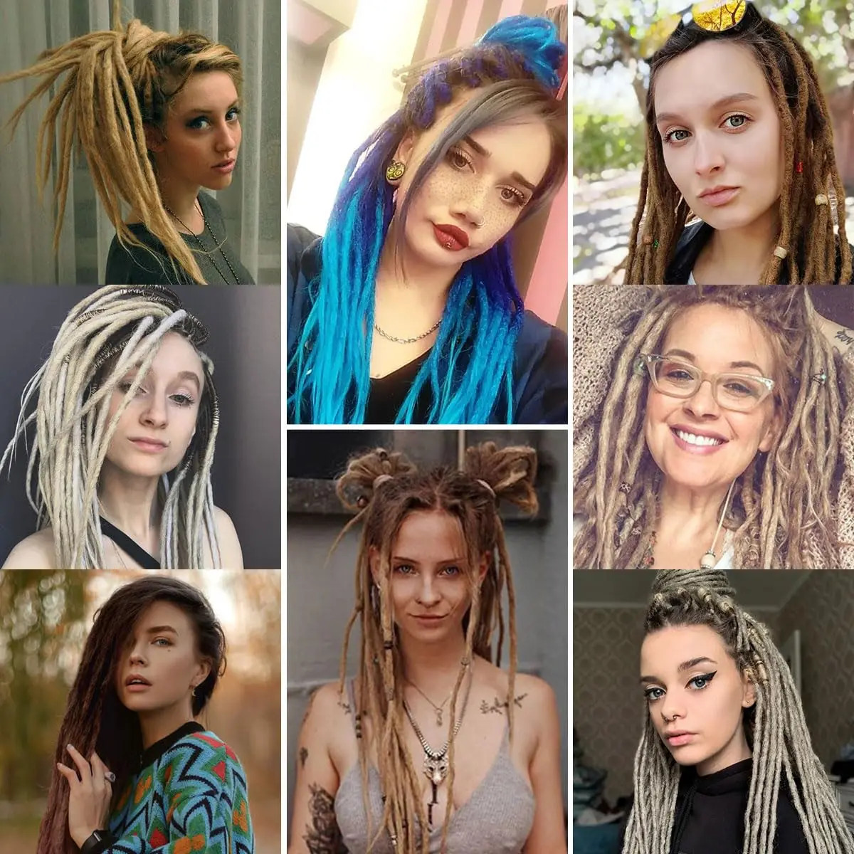 5 Strands Ombre Synthetic Dreadlock Extensions Reggae Crochet Braids Fake Hair