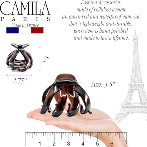 Paris AD716 Octopus French Hair Clips for Women Thick Tortoise Shell 3.5″