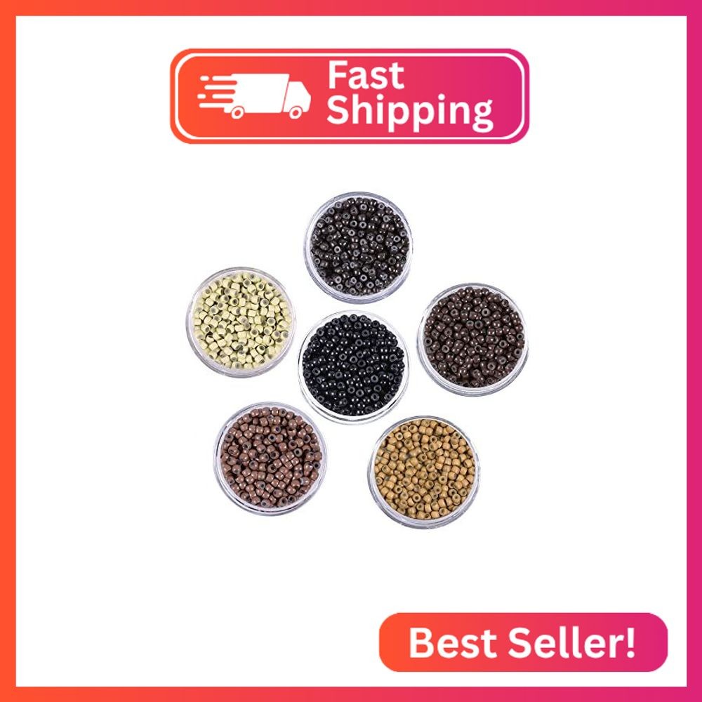 500 Pcs Silicone Lined Nano Rings Beads Micro Links Nano Beads 3.0mm×1.5mm×2mm H