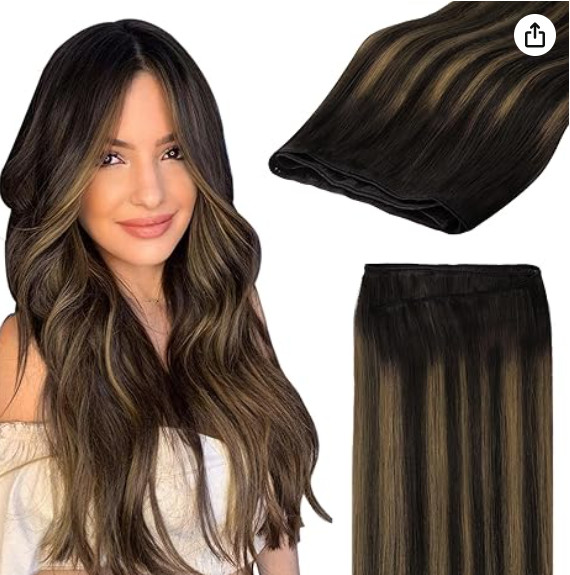 GOO GOO Sew in Hair Extensions Real Human Hair 2/6/2 14inch 75g