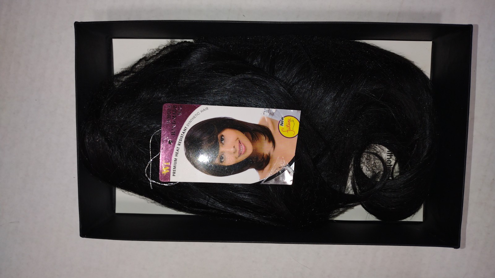 Whole Hand Made ABA Wig Janet Color 1B Premium Heat Resistant Fiber RARE FIND-
