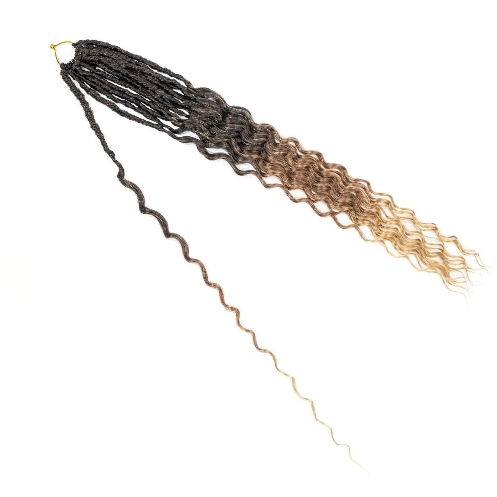 DoeSeor 30″ Goddess Locs Crochet Hair 8 Packs Soft Faux Locs Braid New